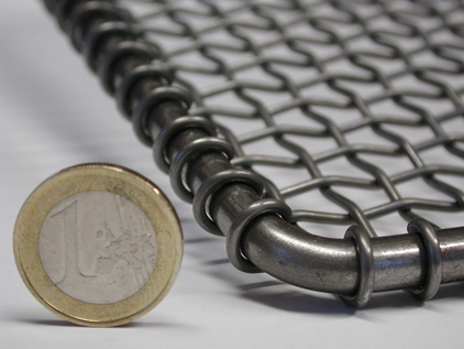 Krippgitter Typ quadratisch - Vergleich 1 Euro Münze